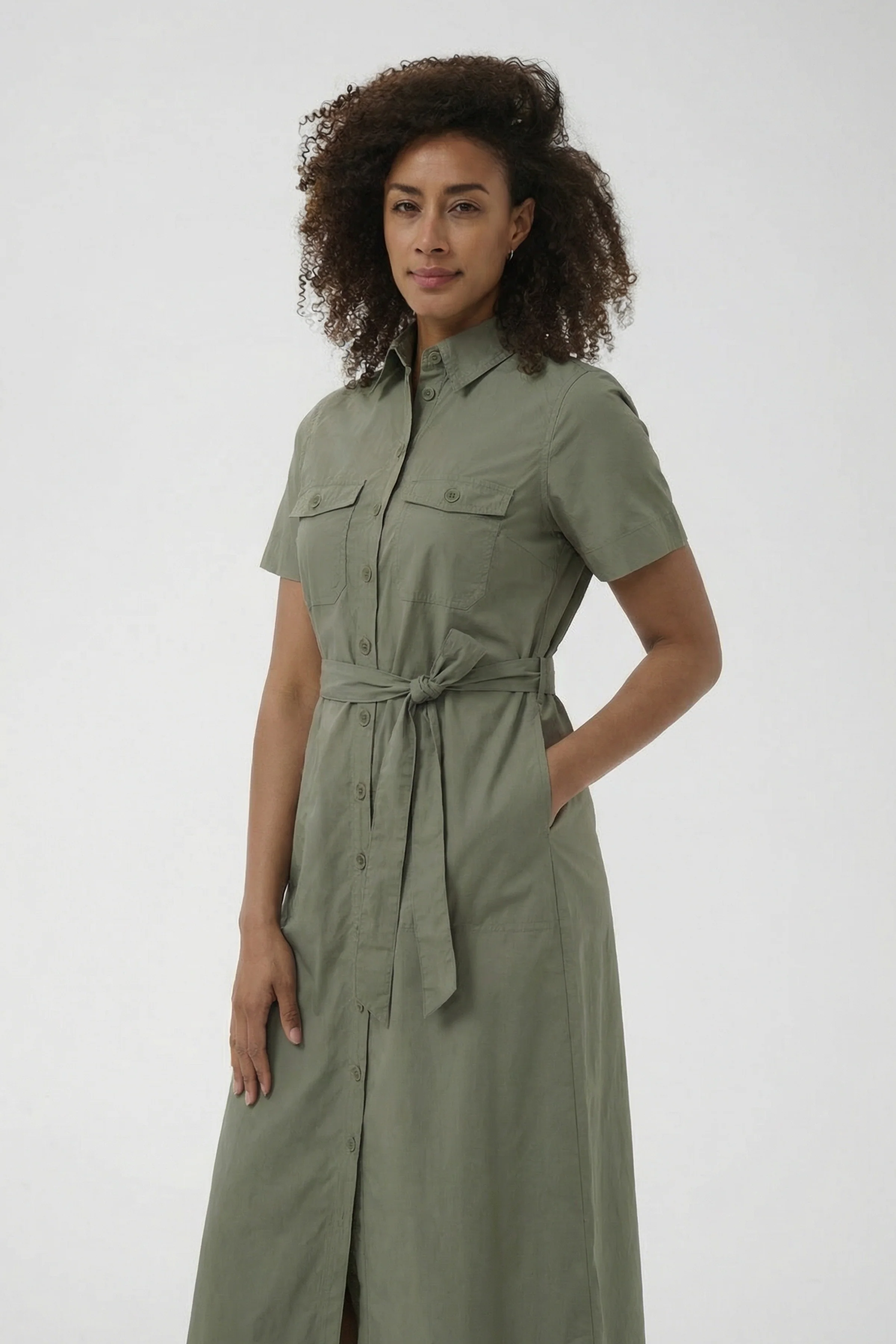 Part Two ArielPW Dress Smokey Olive - Image 2
