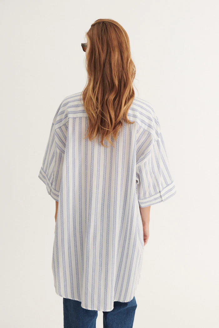 Basic Apparel Ada 3/4 Sl. Shirt True navy / whisper white - Image 2