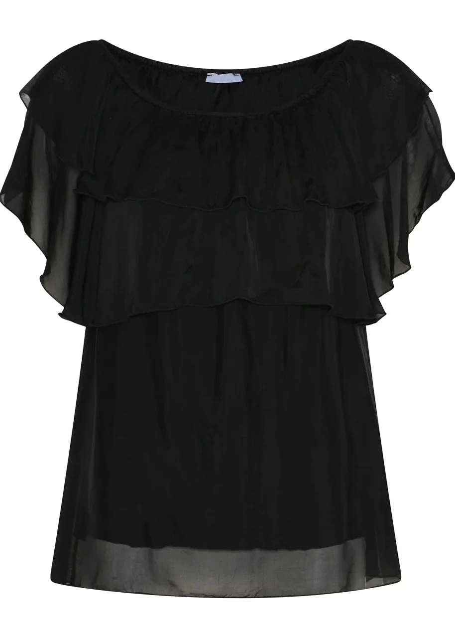 La Rouge Donatella Fringe Top black - Image 2