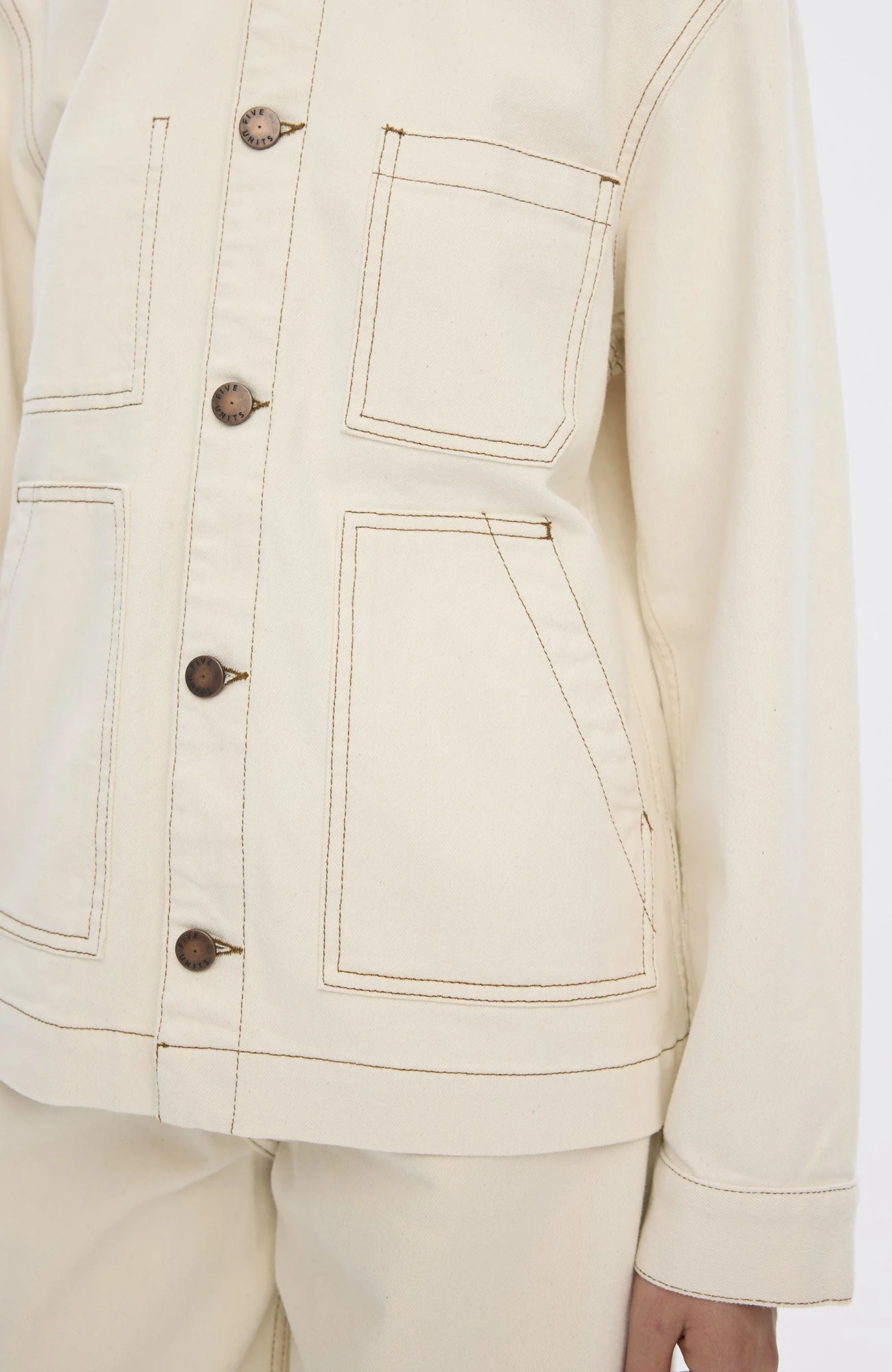 Five Units StellaFV Jacket Vanilla Bean Denim - Image 2