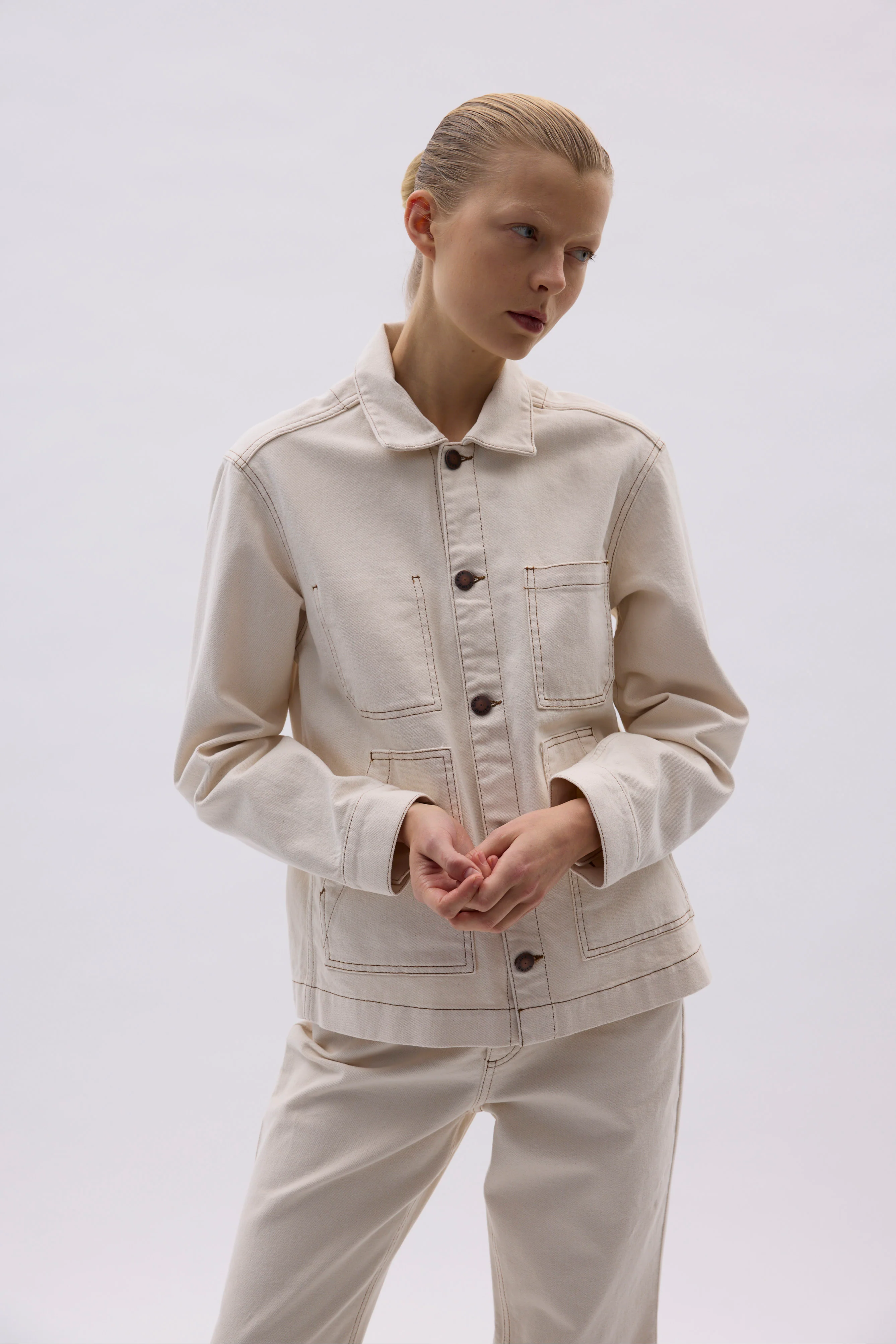 Five Units StellaFV Jacket Vanilla Bean Denim - Image 3