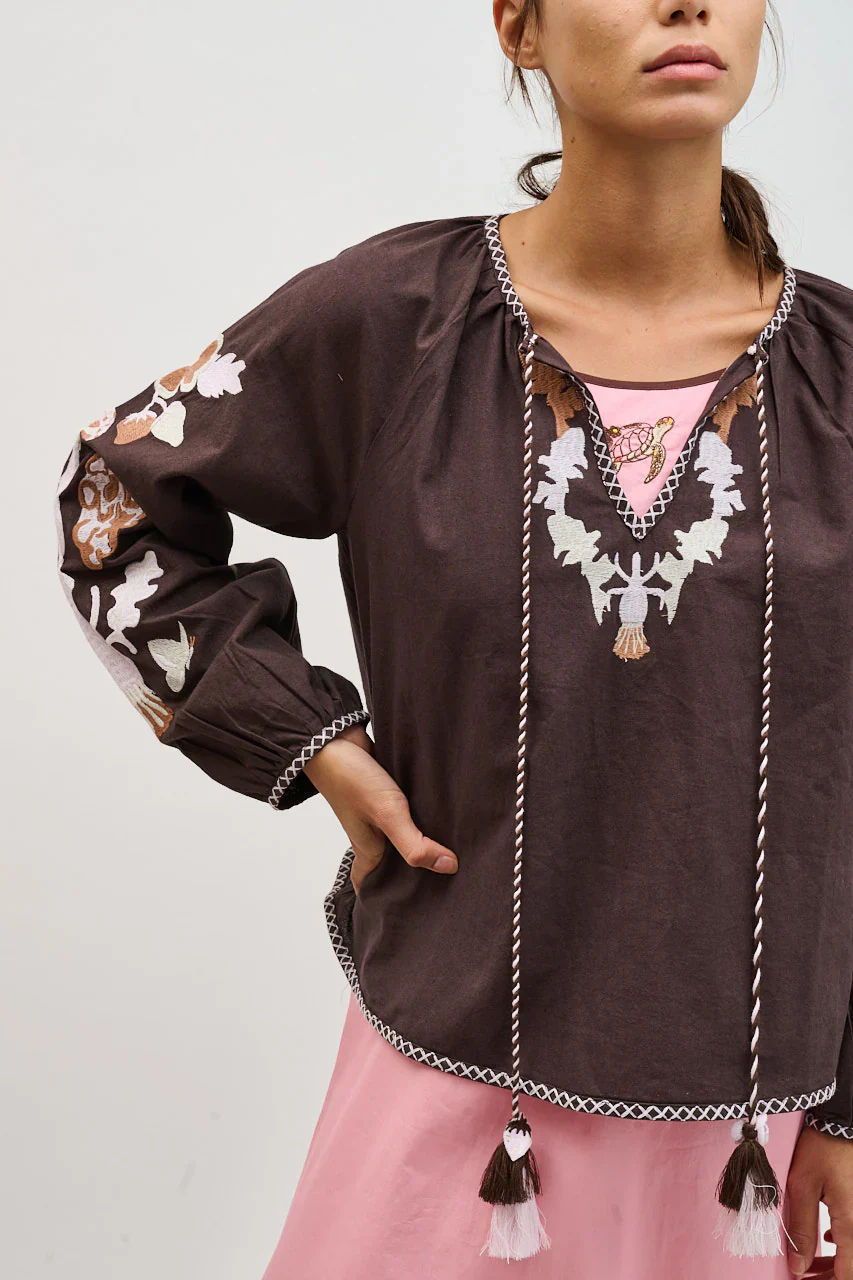 Helmstedt Gertrud Blouse Brown - Image 4