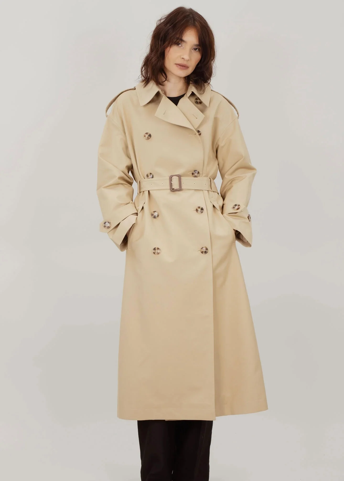 Urban Pioneers Ivana Trench Coat Khaki - Image 3