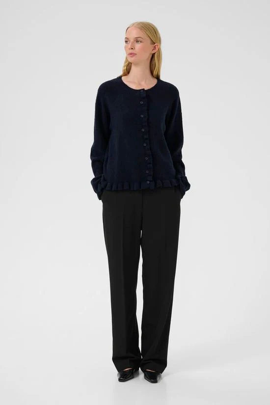 Karen by Simonsen kbNoabelle frill cardigan inkwell blue (navy) - Image 4