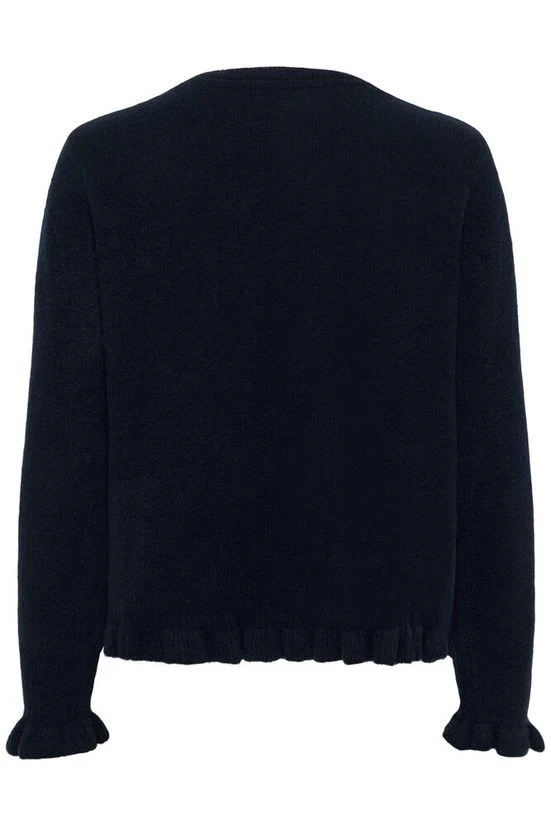 Karen by Simonsen kbNoabelle frill cardigan inkwell blue (navy) - Image 7