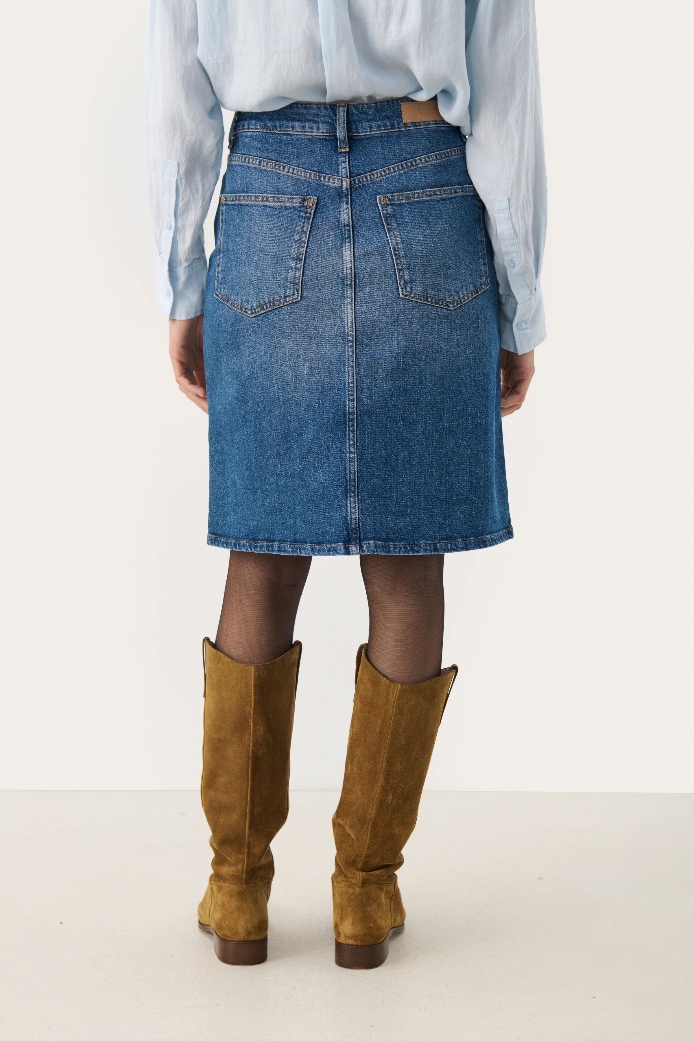 Part Two LejaPW Skirt Medium Blue Denim - Image 8