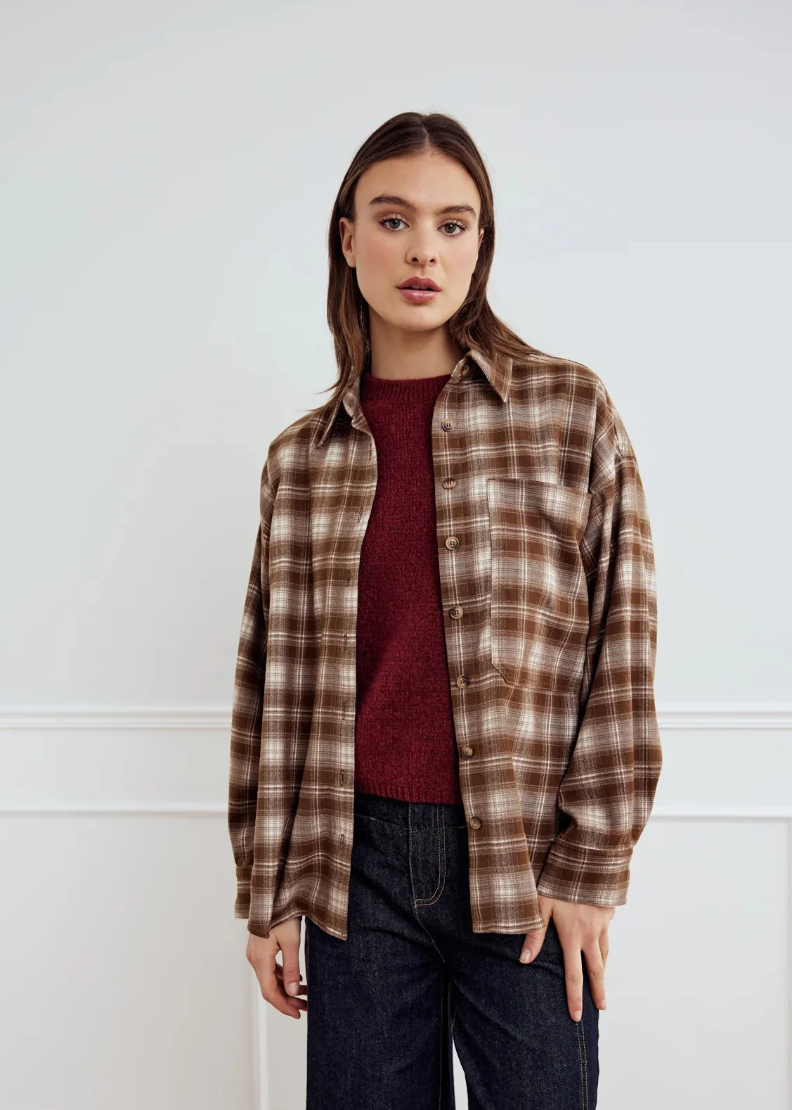 Noella Lisa Shirt Celestin Brown Check