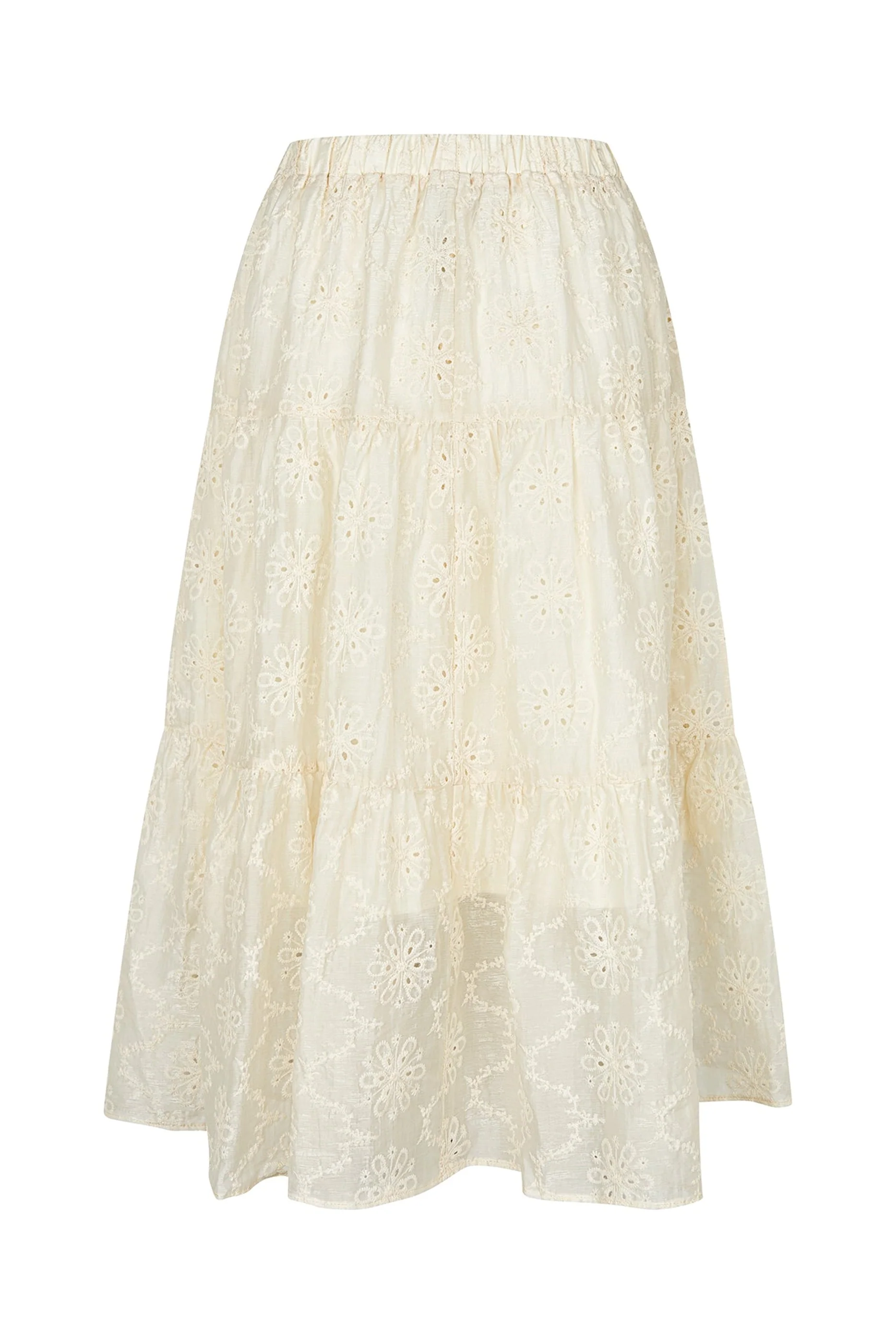 Lollys Laundry MorningLL Midi Skirt creme broderi anglaise - Image 3