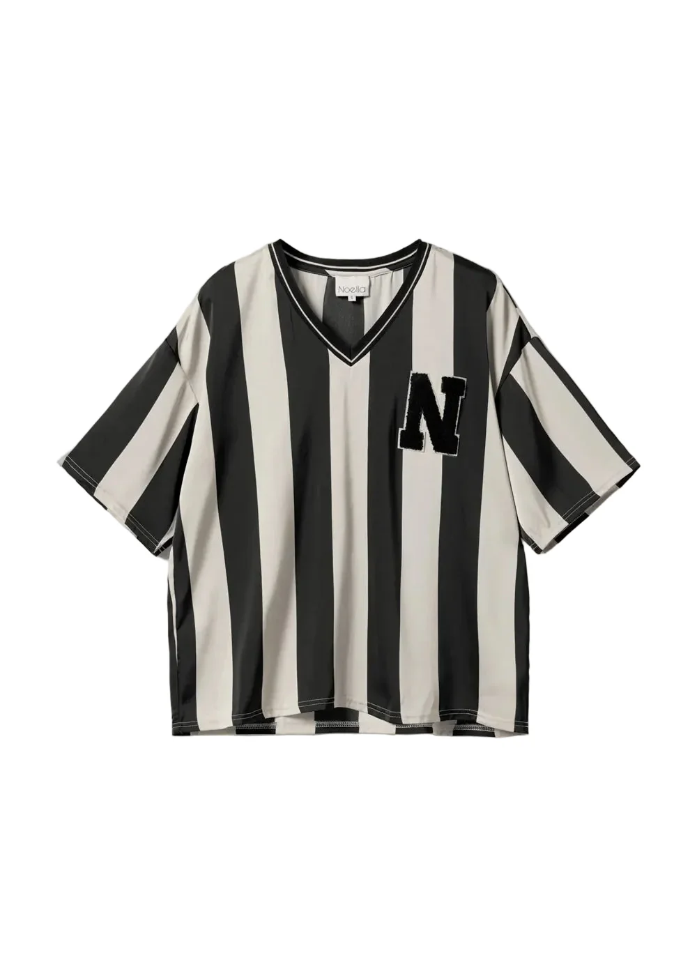 Noella Lucena Blouse Black Ivory Stripe - Image 2