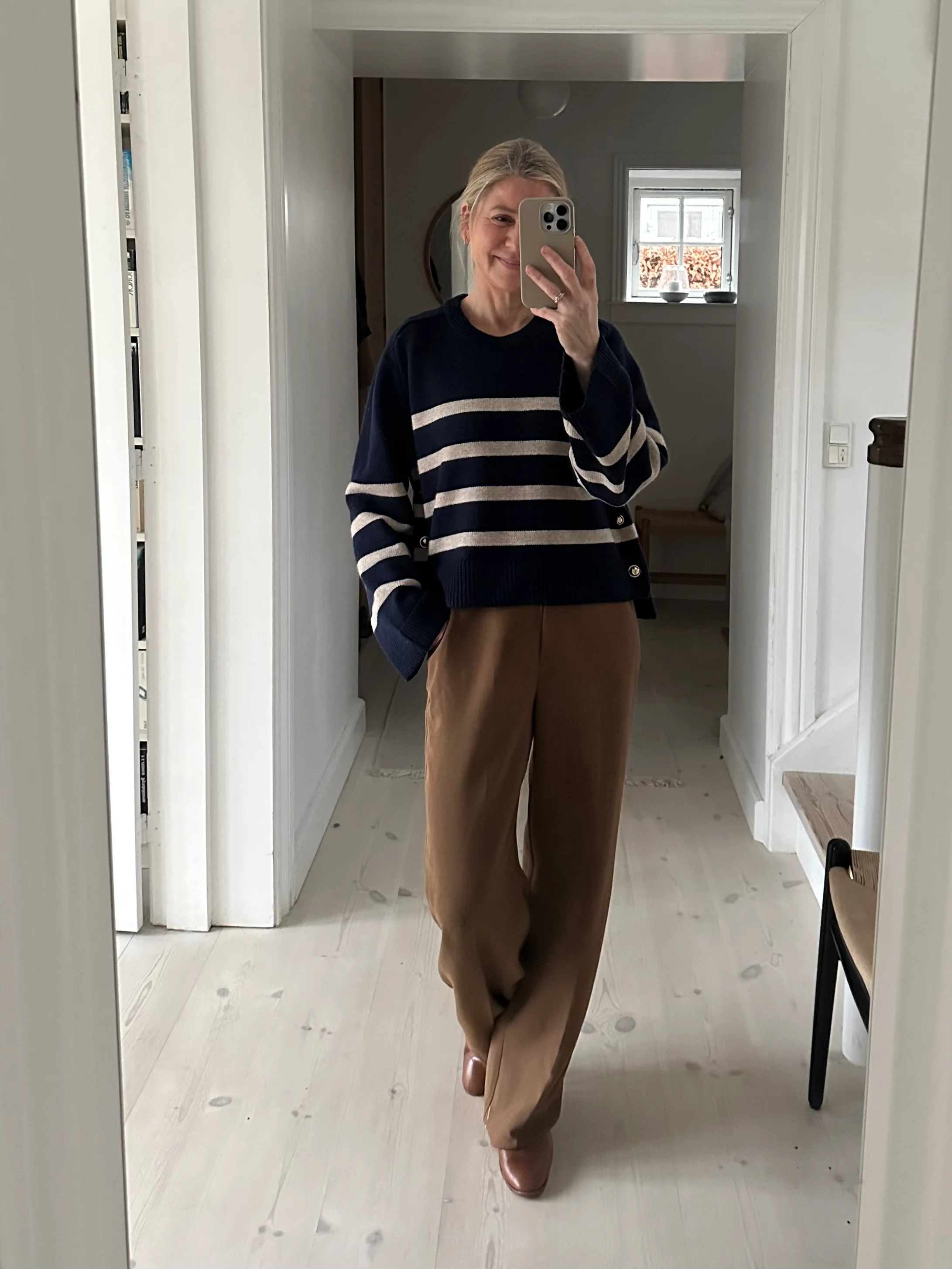 Co'Couture MajaCC O-Button Stripe Knit navy - Image 2