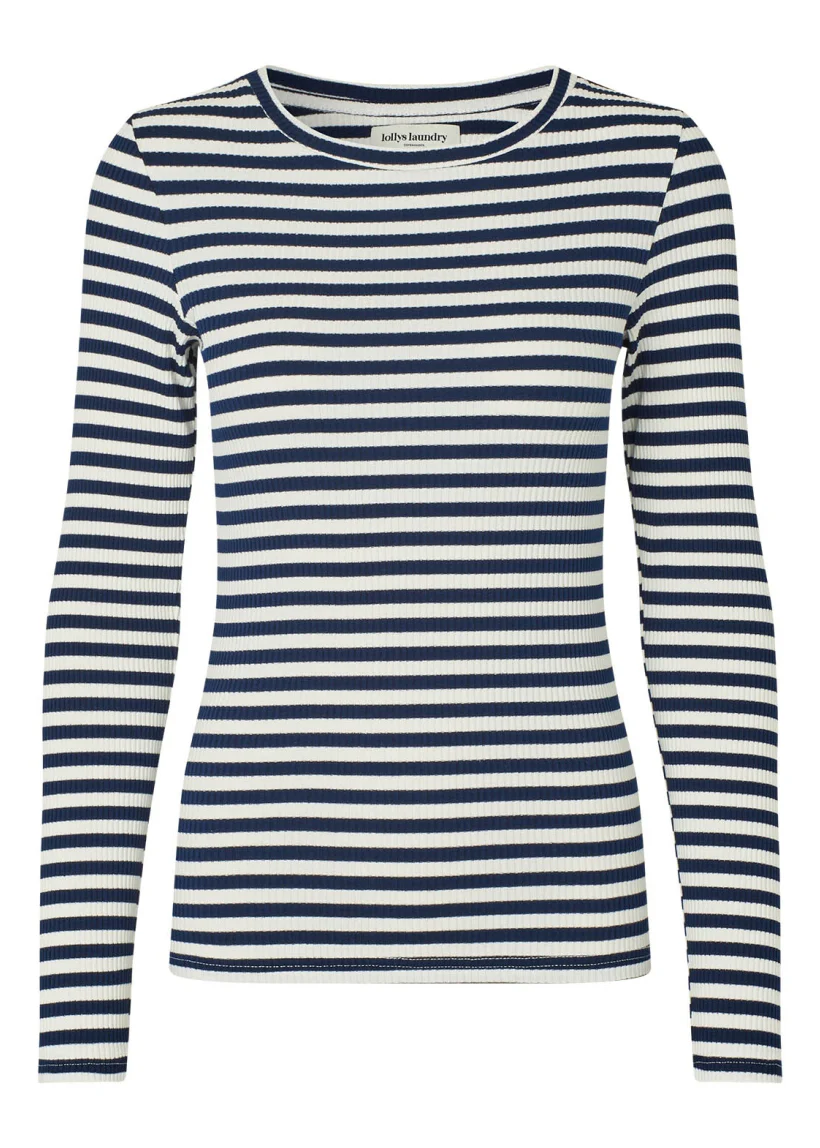 Lollys Laundry MayellaLL Top LS 26 Navy stripe - Image 2
