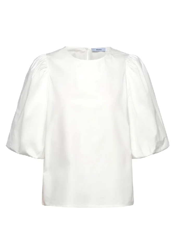 Minus MSJoa Short Sleeve Blouse Cloud Dancer