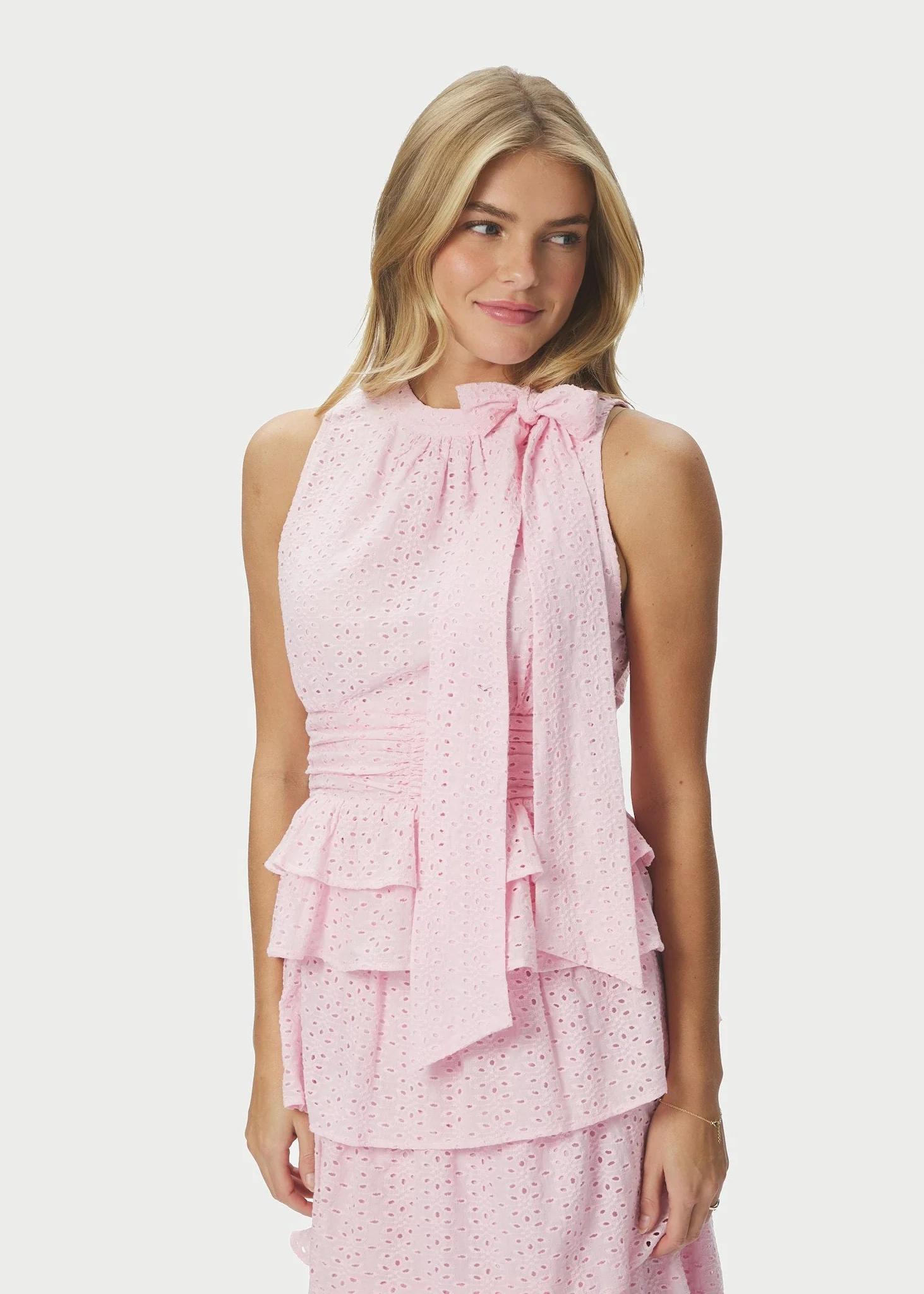Neo Noir Ansol Emb Top Light Pink