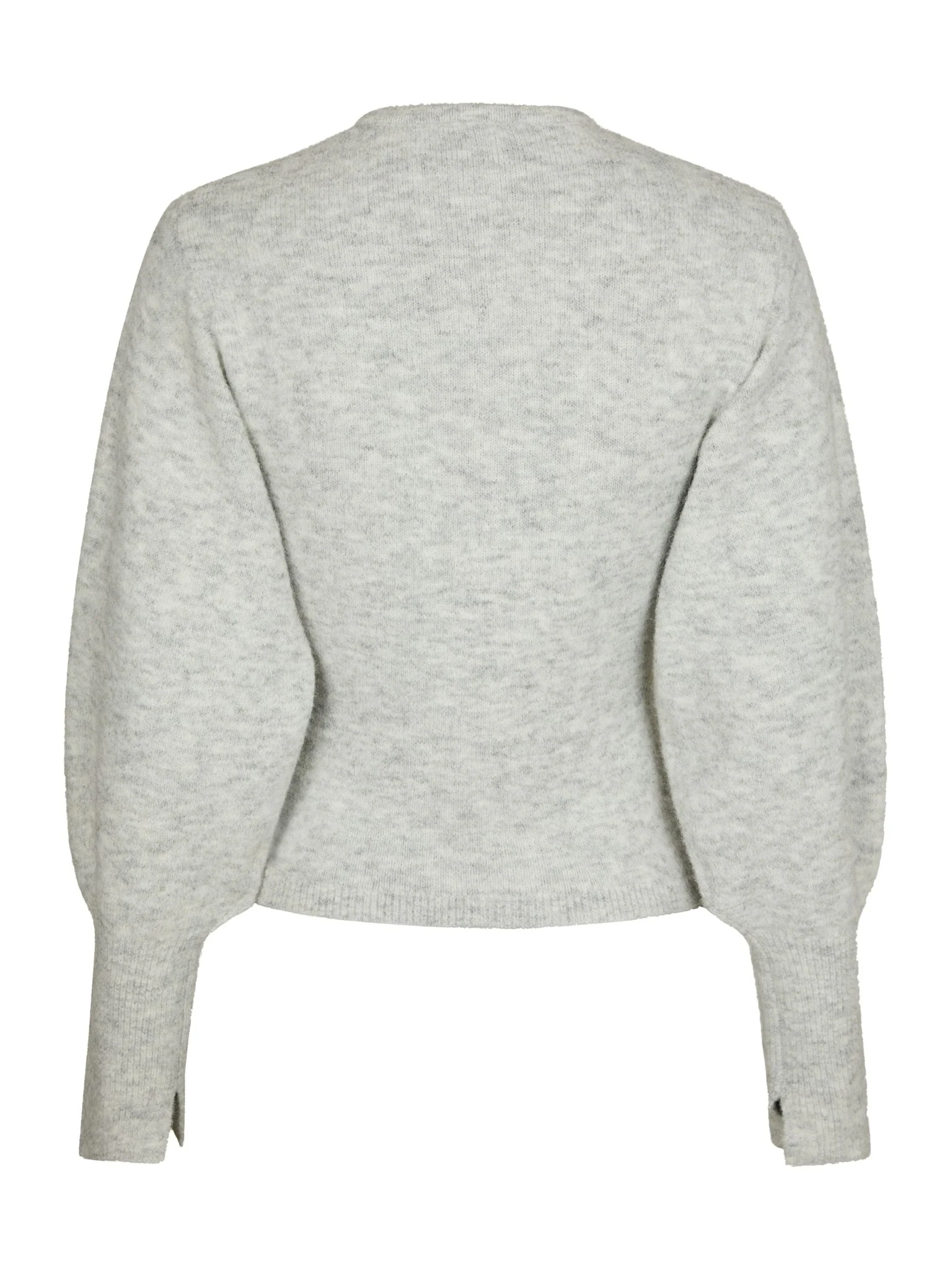 Neo Noir Briano Soft Knit Cardigan Light Grey Melange - Image 5