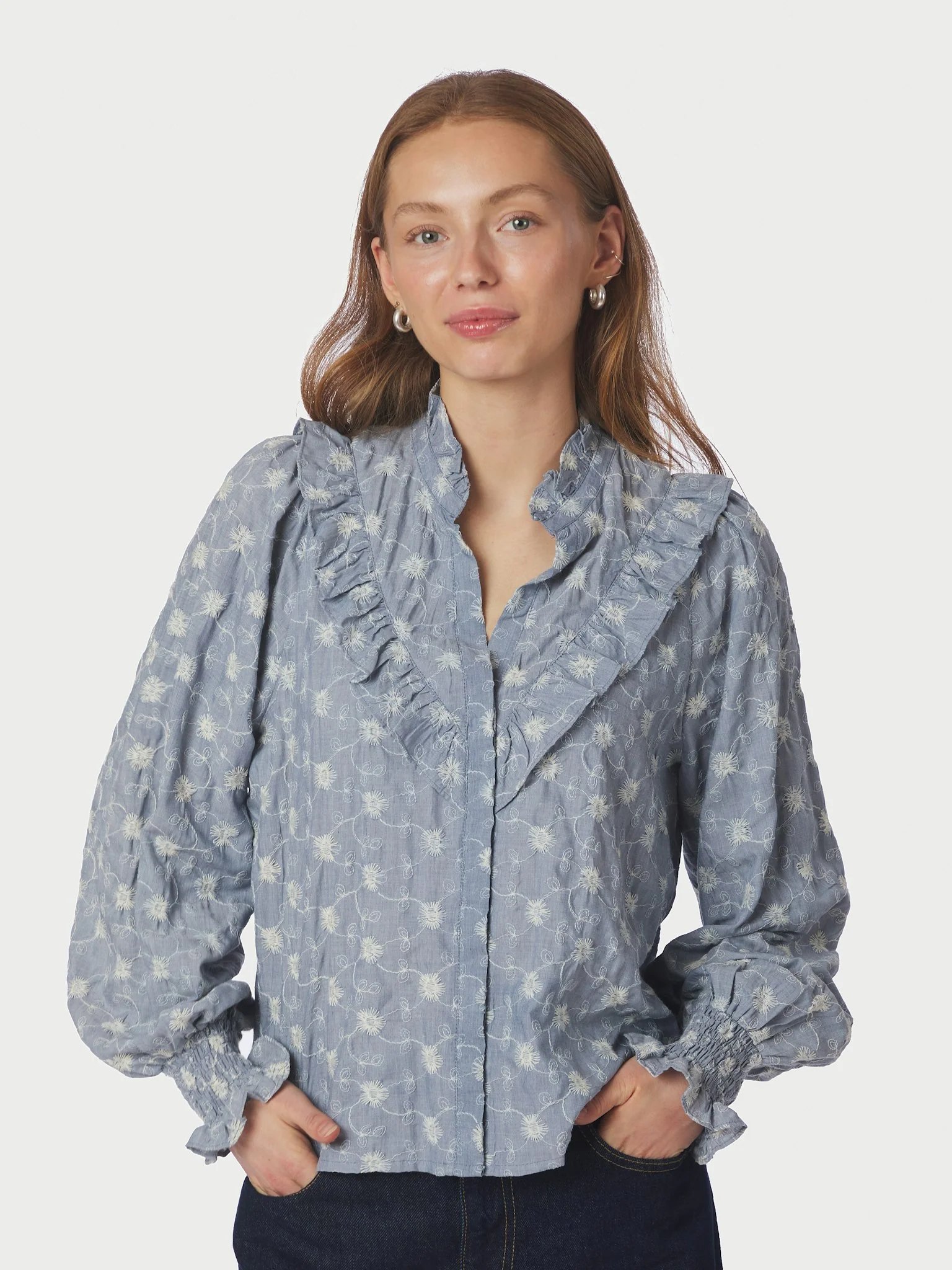 Neo Noir Degas Delicate Blouse Dusty Blue - Image 2