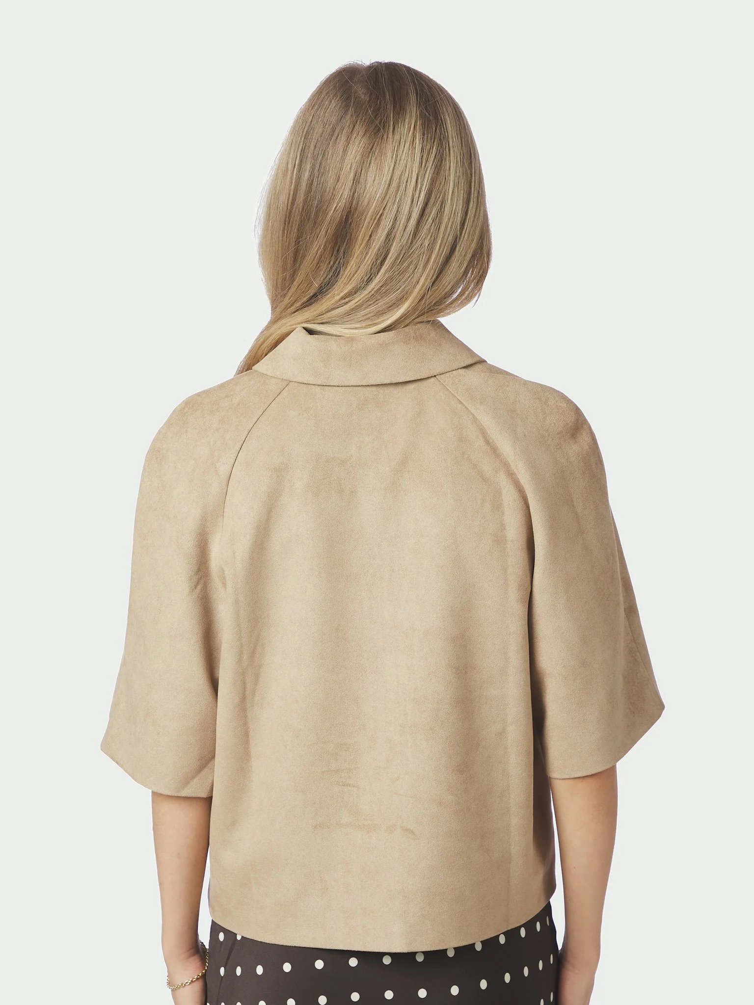 Neo Noir Editta Faux Suede Jacket Sand - Image 4