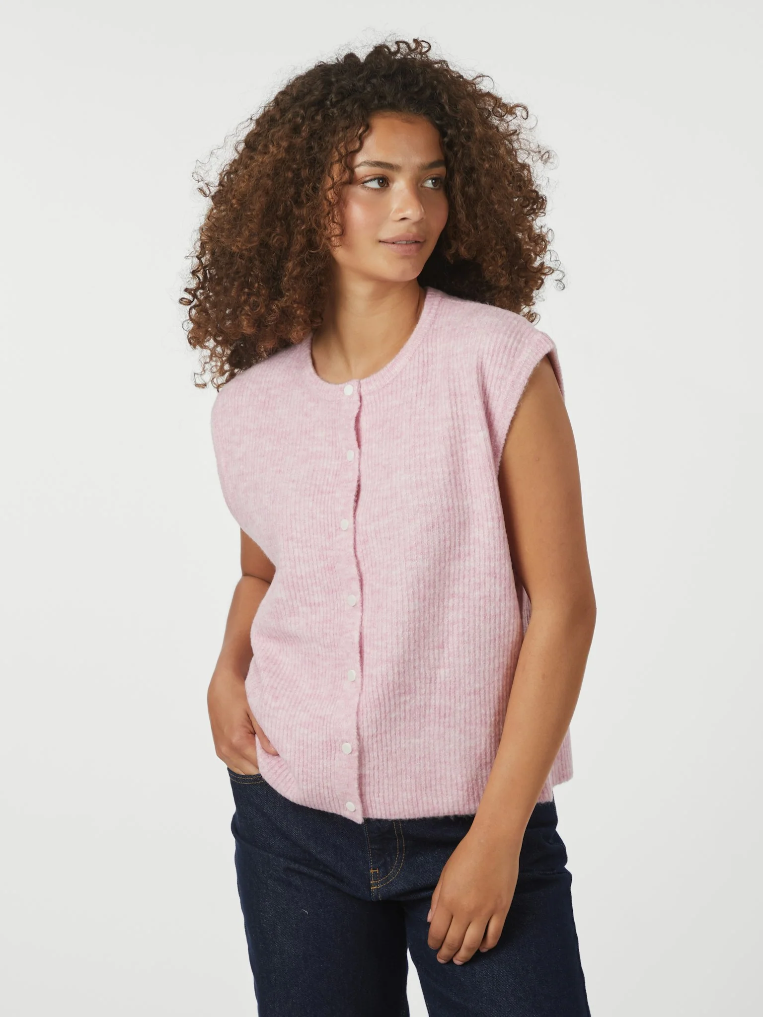 Neo Noir Everest Knit Vest Light Pink - Image 8