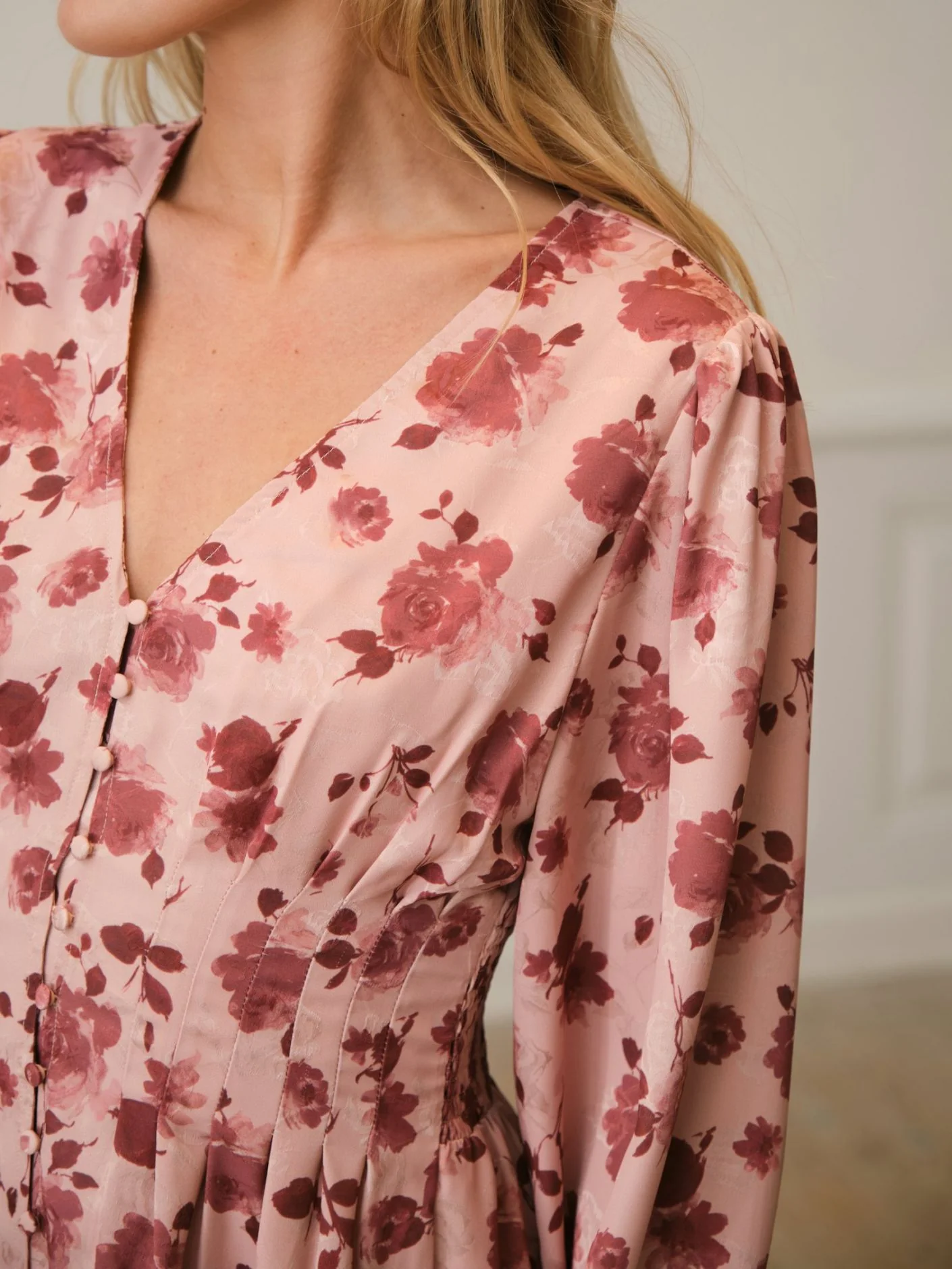 Neo Noir Jellie Print Dress Dusty Rose - Image 4