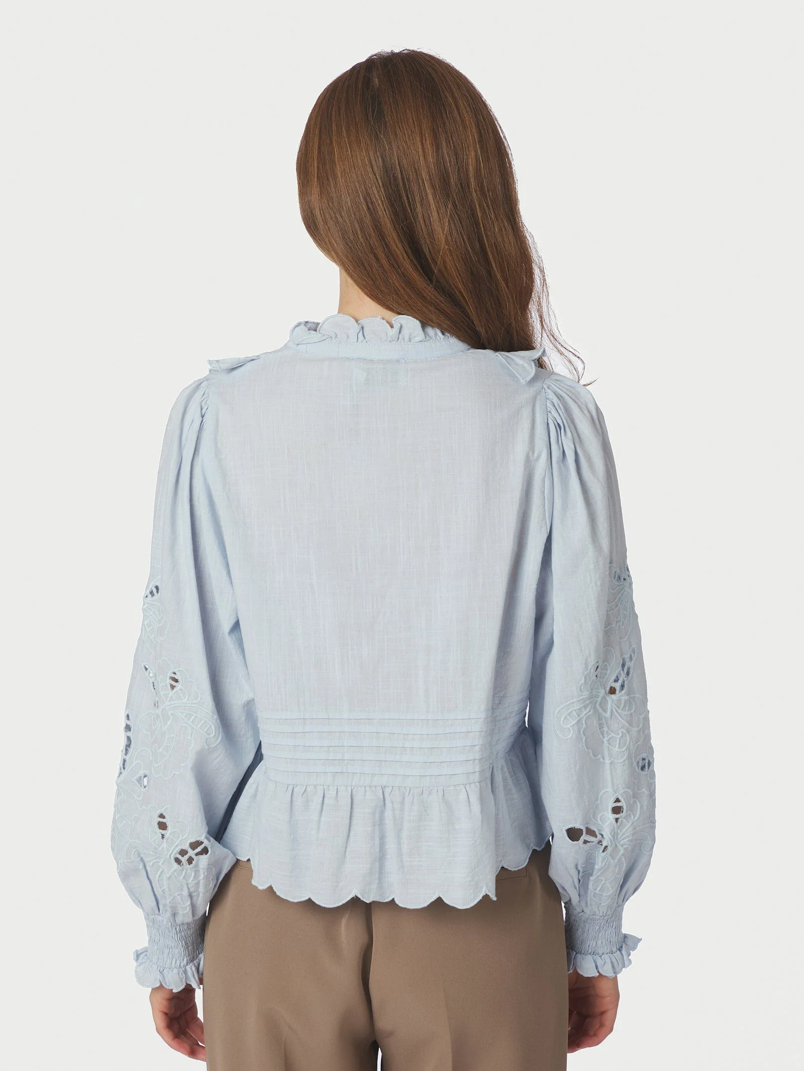 Neo Noir Petrine Embroidery Blouse Light blue - Image 7
