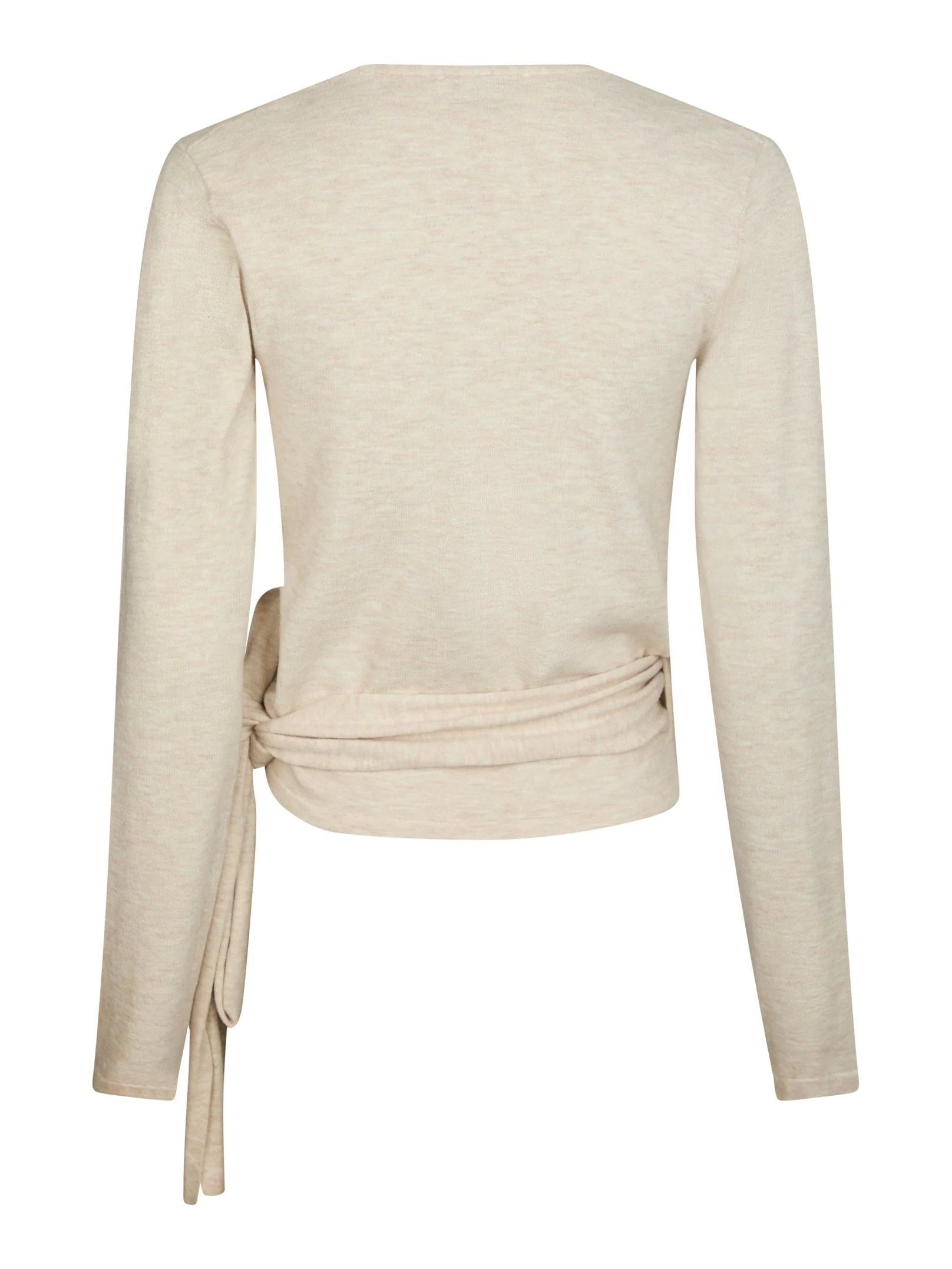 Neo Noir Tilfa knit wrap blouse sand - Image 7