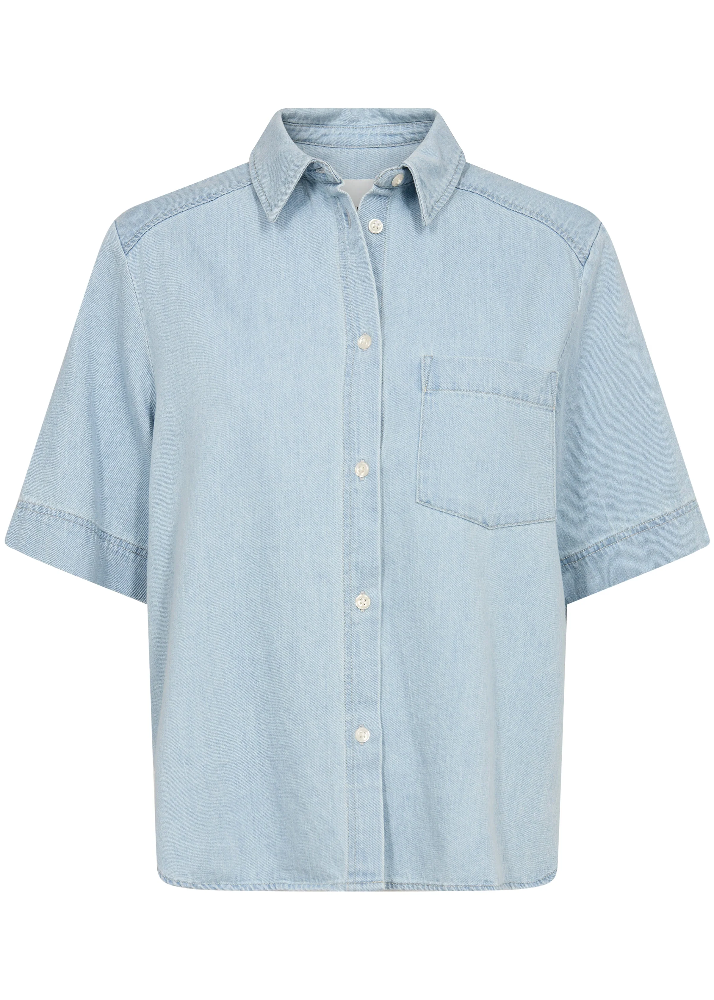 Part Two NiclaPW Shirt Whiteish Blue Denim - Image 6