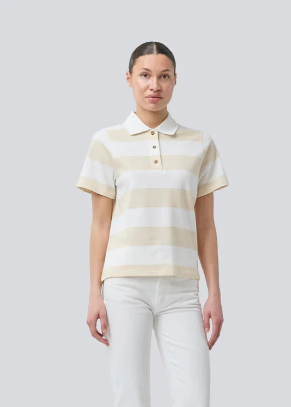 Modström Nobumd polo Beige Stripe