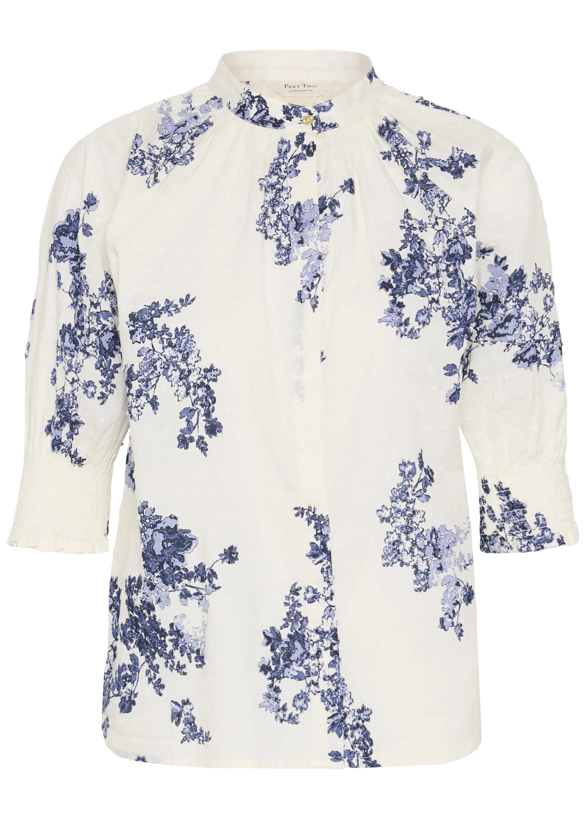 Part Two AlmerasPW Shirt Blue Shadow Flower Print - Image 5