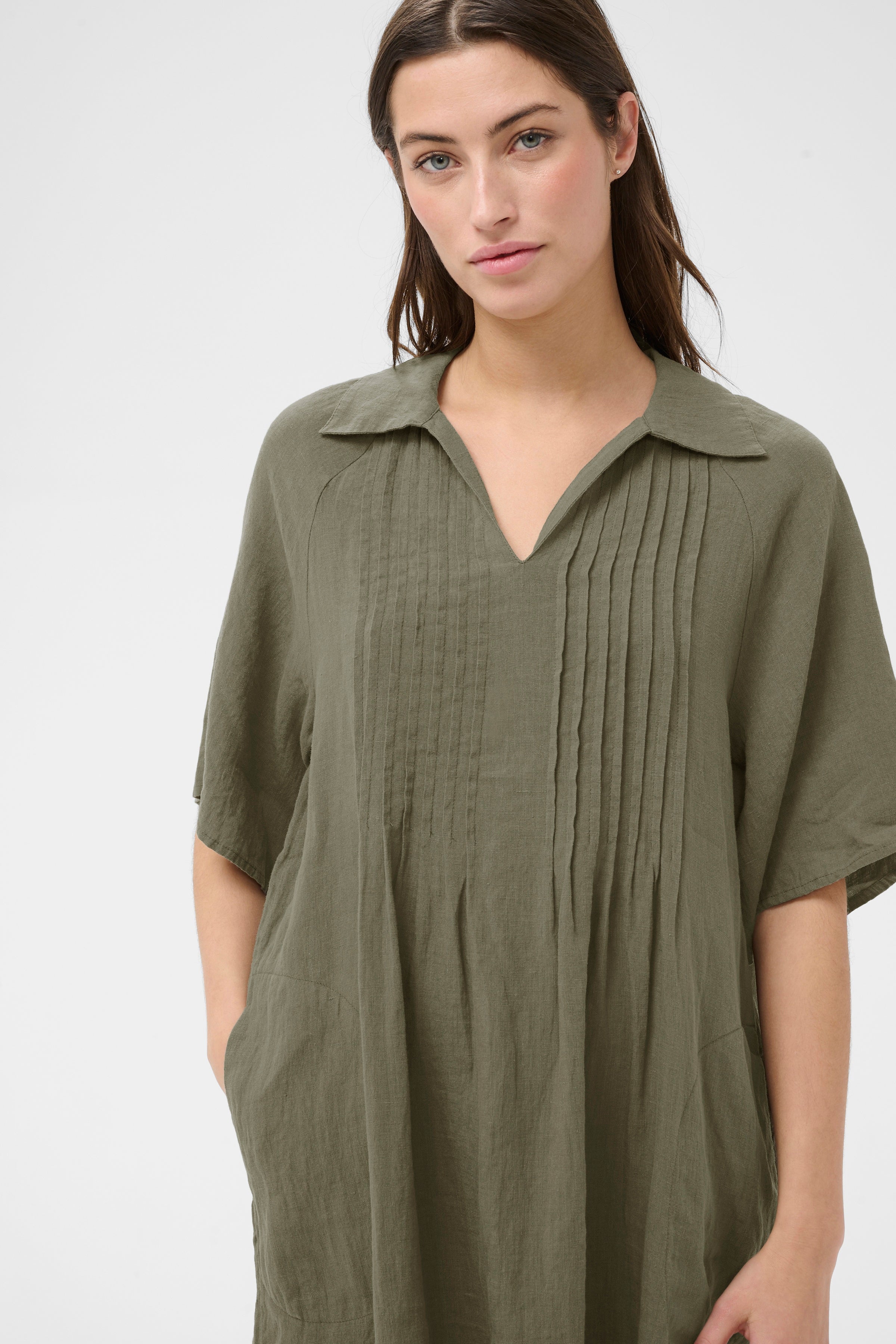Part Two AylaPW Dress Smokey Olive - Image 4