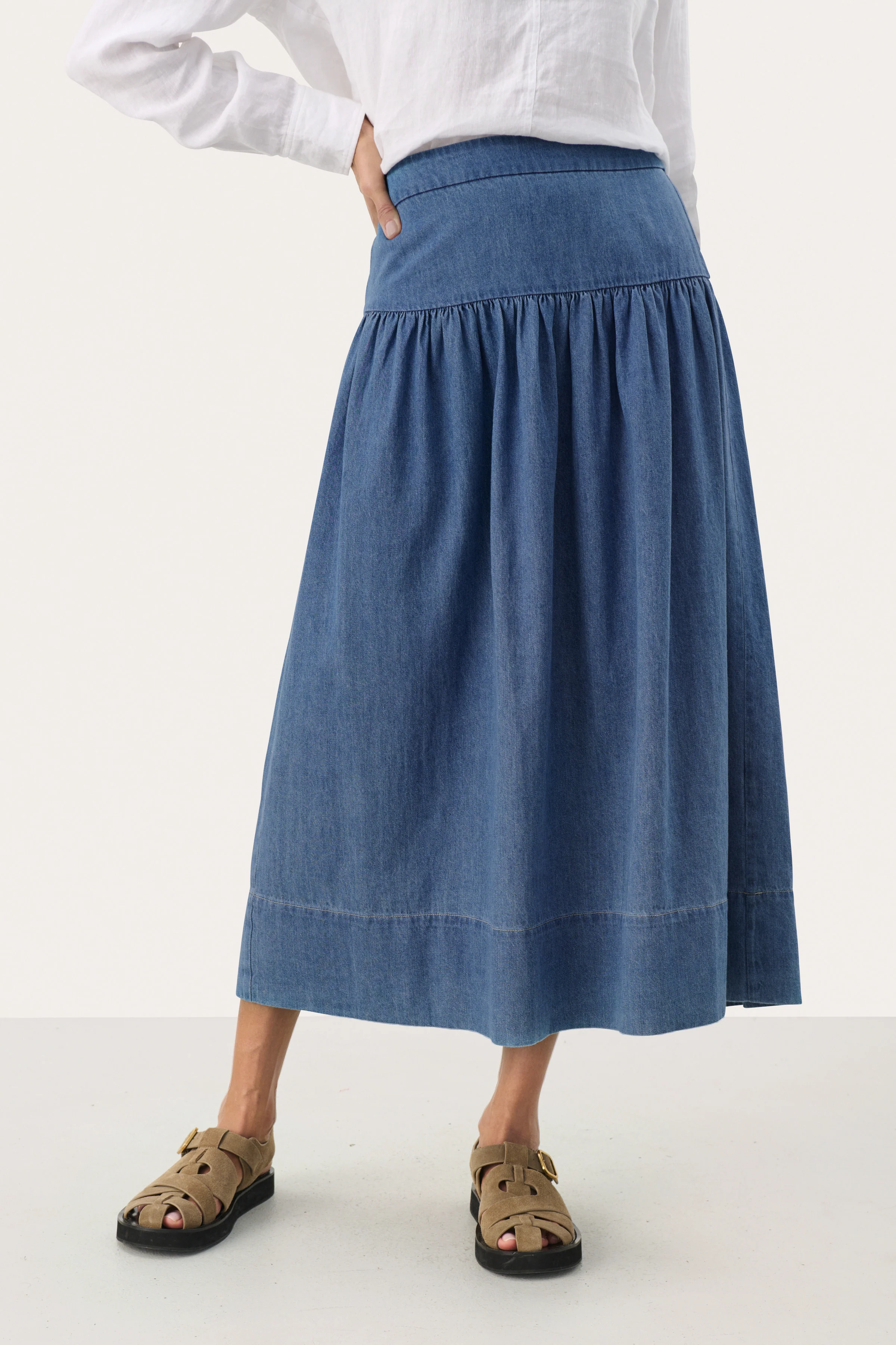 Part Two NelliaPW Skirt Medium Blue Denim - Image 3
