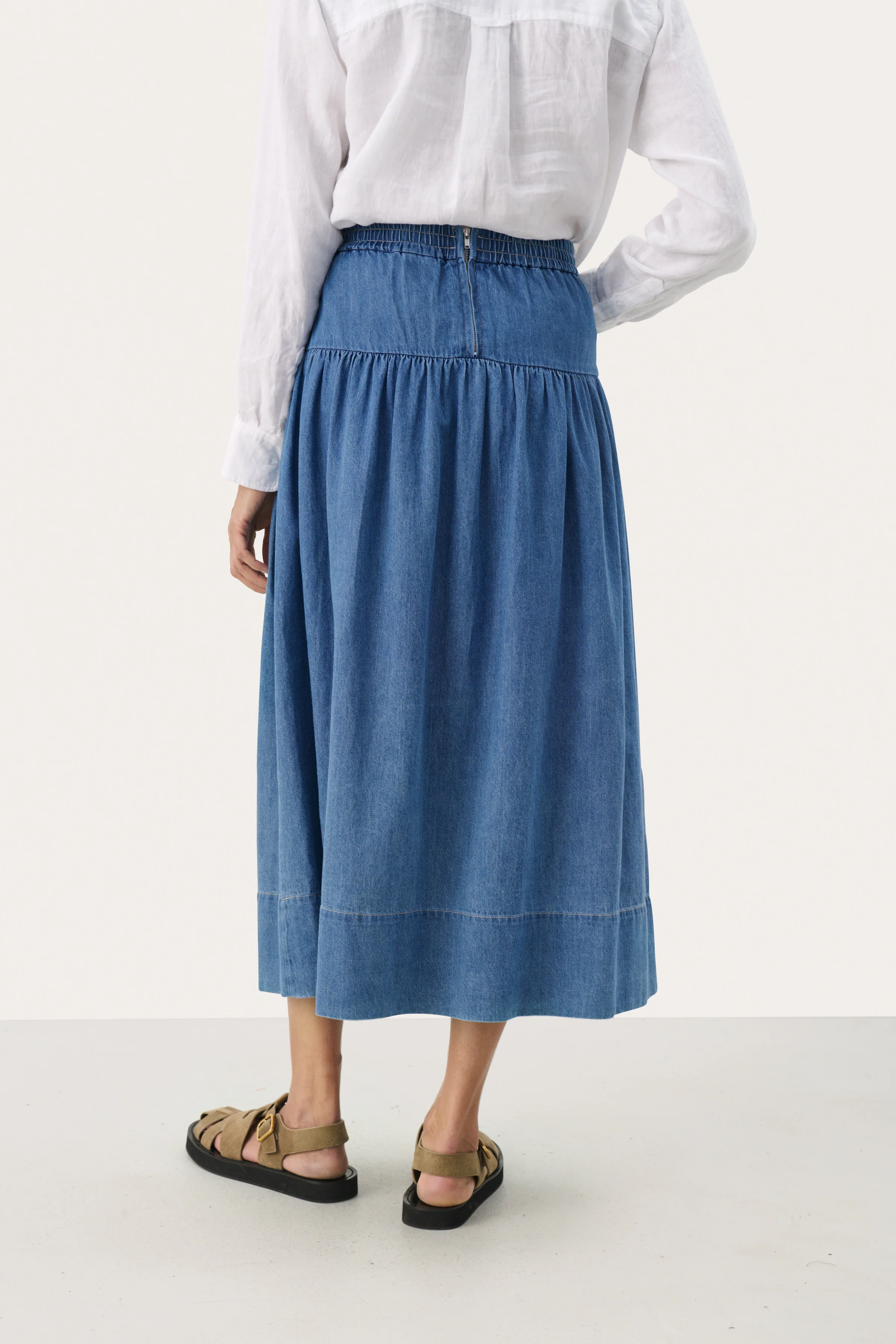 Part Two NelliaPW Skirt Medium Blue Denim - Image 4