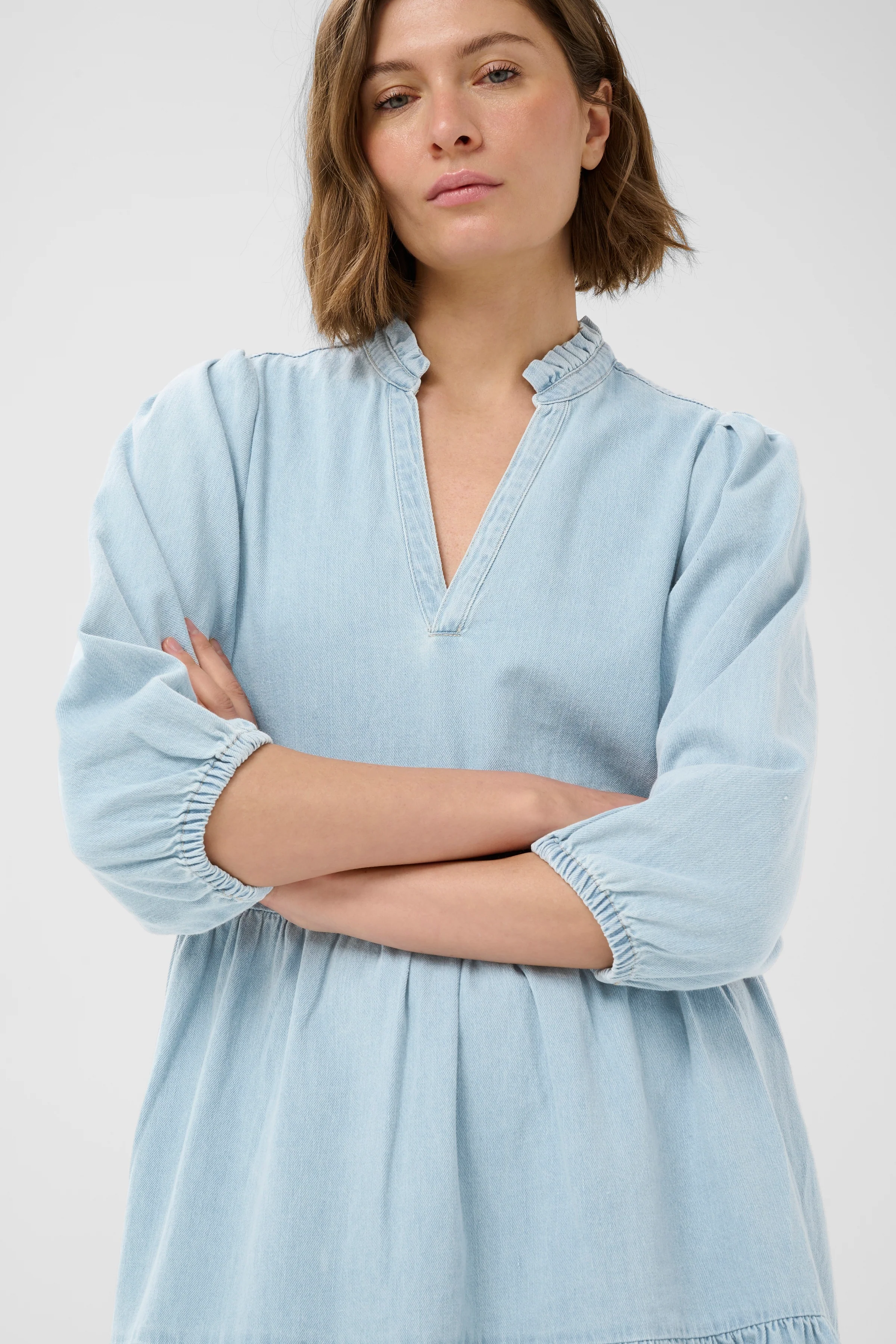 Part Two viggasipw dress Whiteish blue denim - Image 3