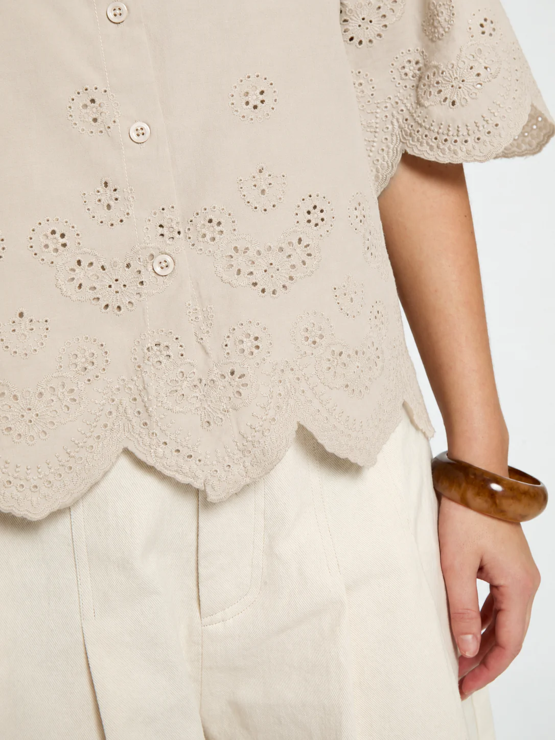 Peppercorn PCOda Shirt Whitecap Creme - Image 3