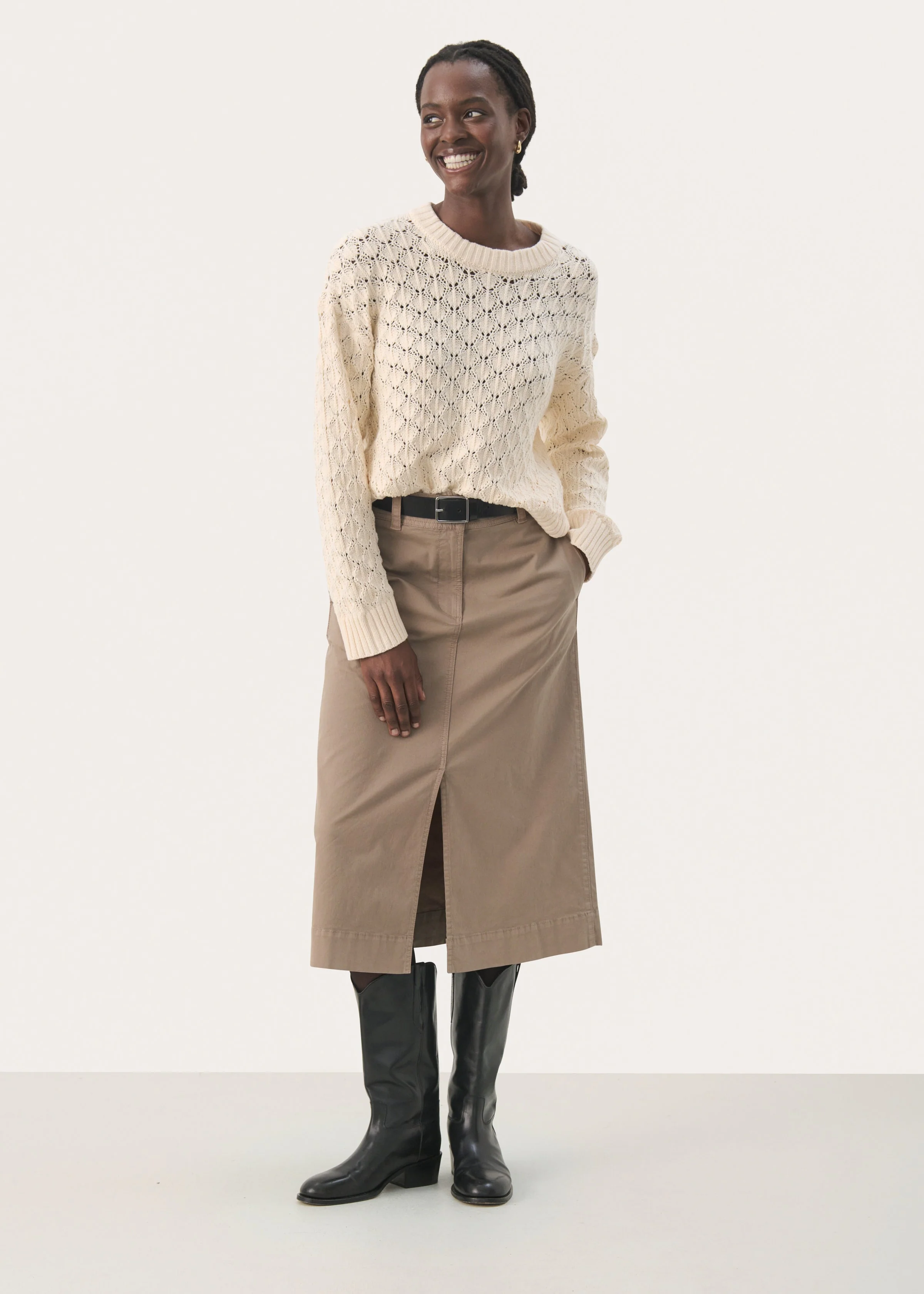 Part Two PiaclaraPW Pullover Whitecap Gray