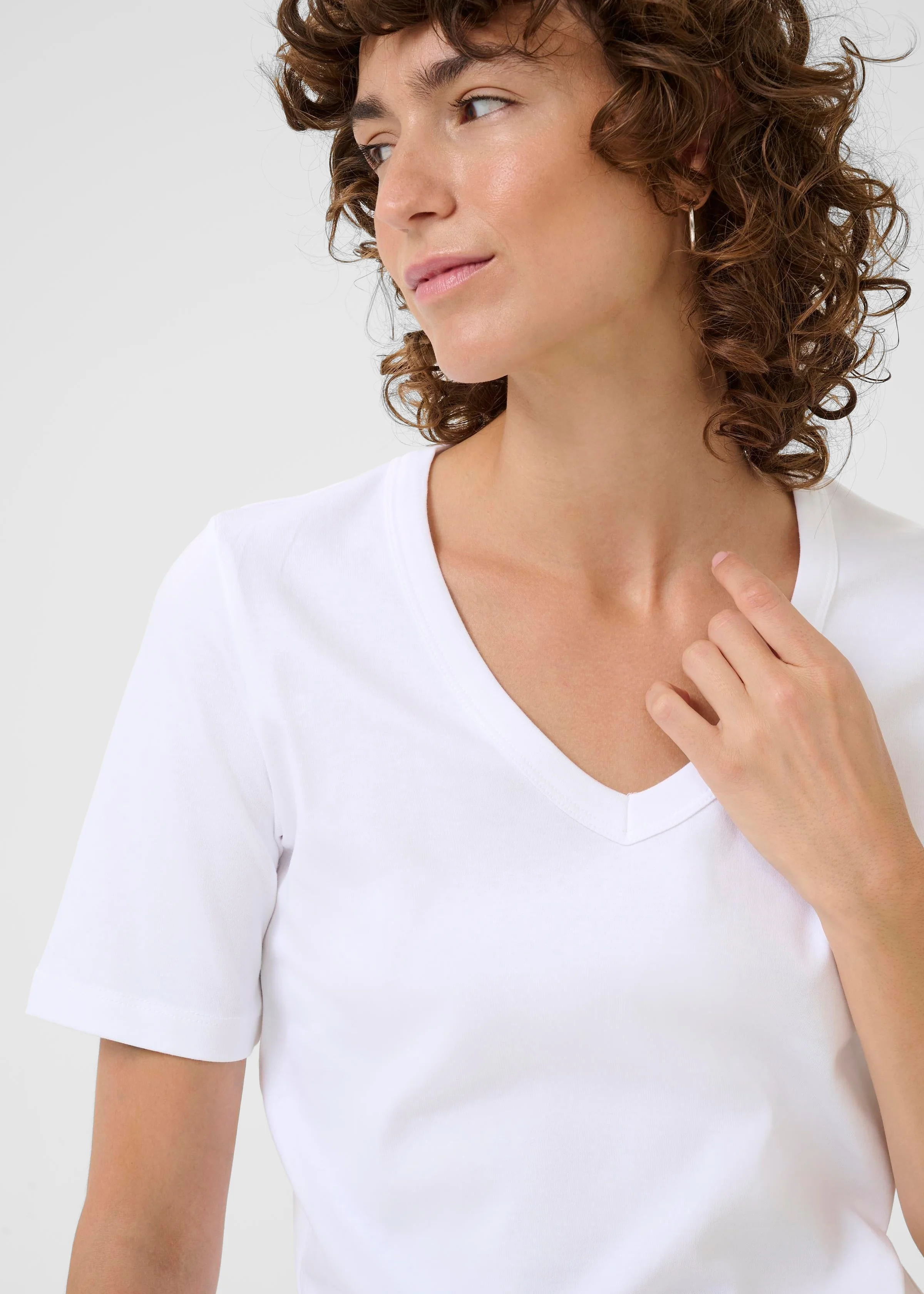 Part Two RatansaPW T-shirt V-neck Bright White - Image 3