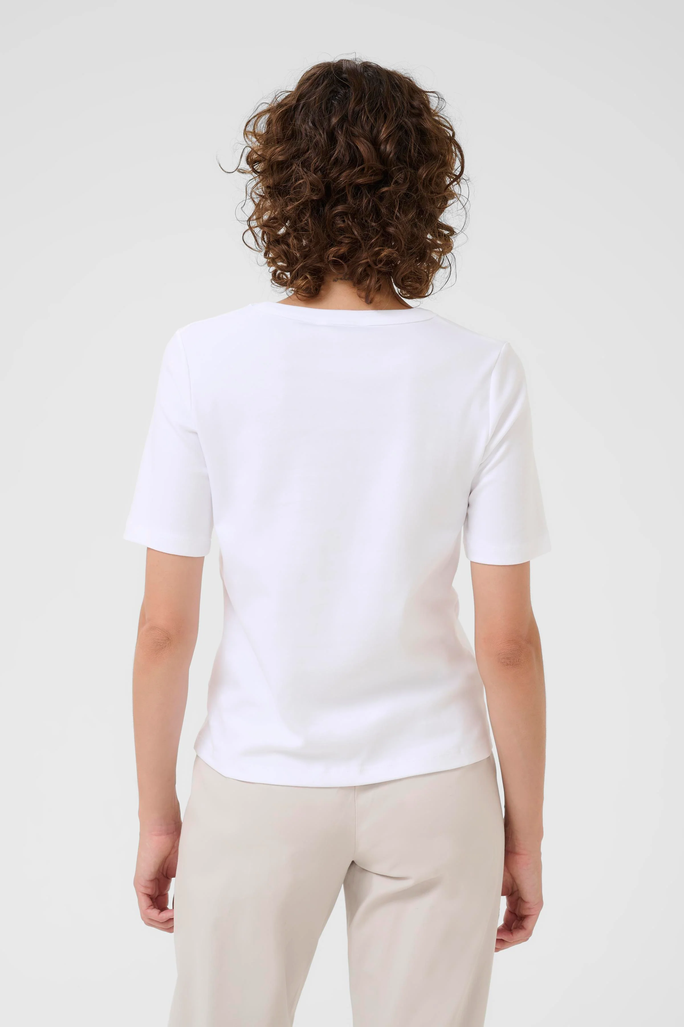 Part Two RatansaPW T-shirt V-neck Bright White - Image 4