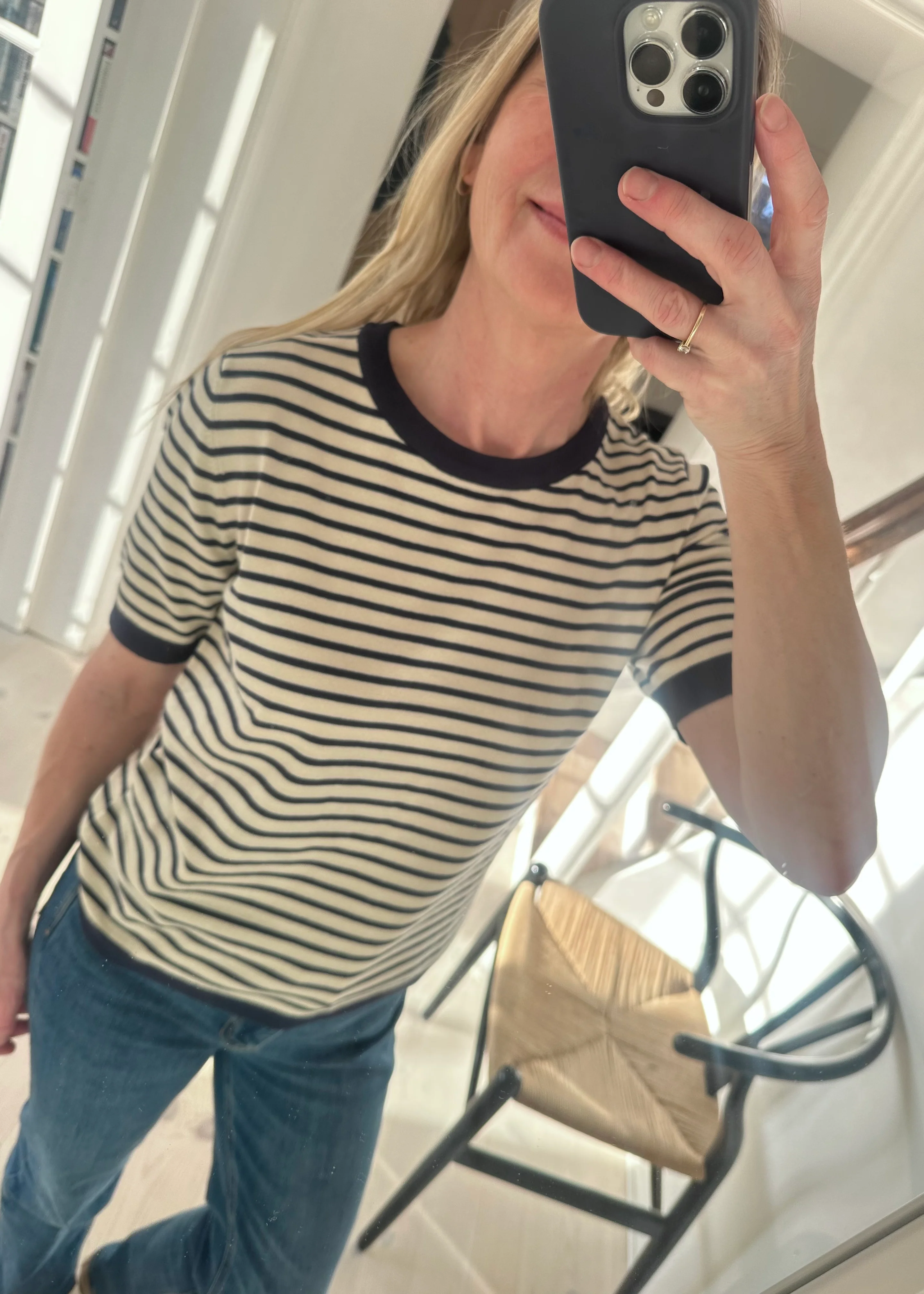 La Rouge Sailor Knit S/S Offwhite/navy stripe - Image 5
