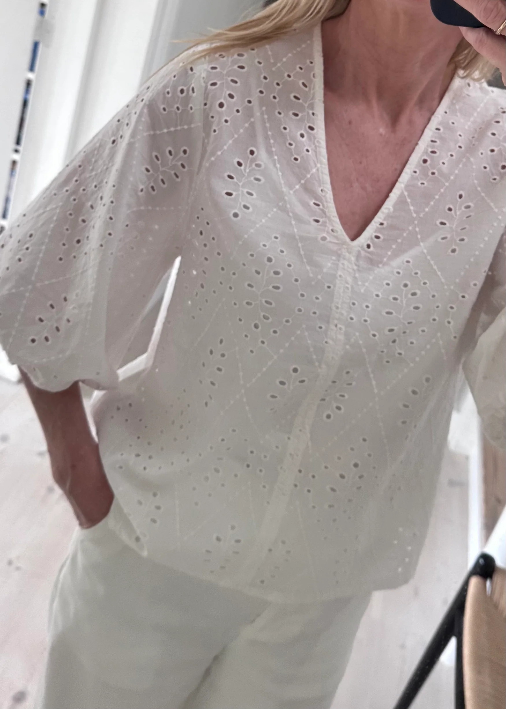 Soaked SLJoella Blouse SS Broken White - Image 4