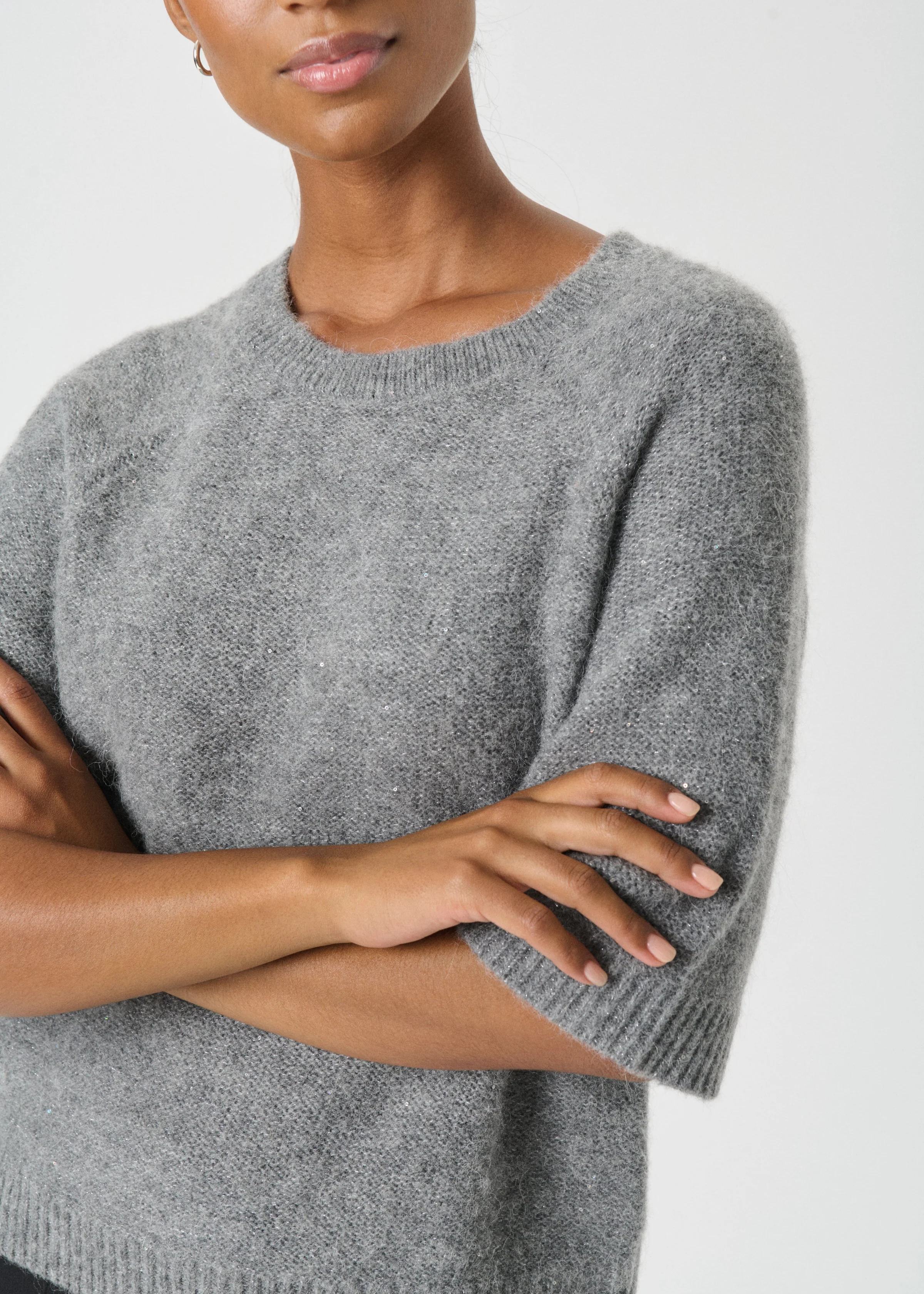 Part Two UresaPW Pullover Medium Grey Melange
